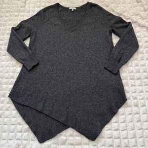 Joie XS Gray Wool & Cashmere Tunic Sweater ~ Asymmetrical Classic Minimalist